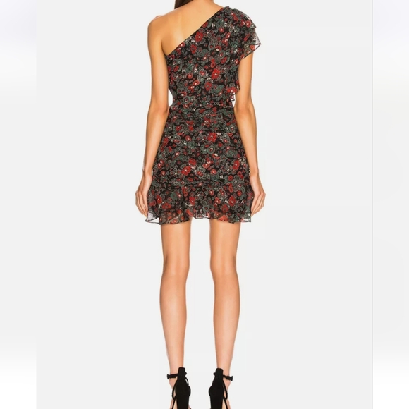 Veronica Beard Ballard One Shoulder Silk Dress - Picture 4 of 6